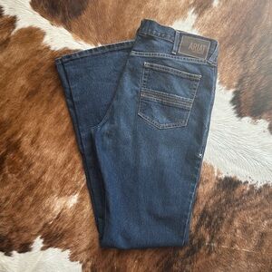 Ariat Men's Dark Blue Relaxed Boot cut Jeans 36x38